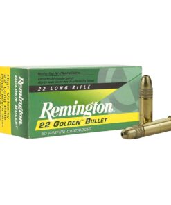 Remington 22 Golden Bullet 22 Long Rifle 40gr Brass Plated Hollow Point Rimfire Ammo - 50 Rounds