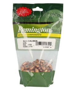 Remington Metallic Components 9mm Full Metal Jacket 124gr Handgun Reloading Bullets - 100 Count