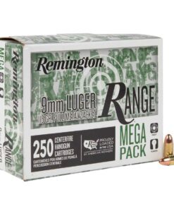 Remington Range 9mm Luger 115gr FMJ Handgun Ammo - 250 Rounds