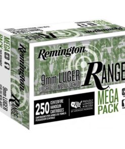 Remington Range 9mm Luger 115gr Full Metal Jacket Handgun Ammo - 250 Rounds