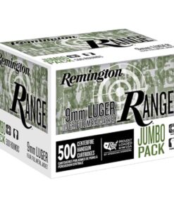 Remington Range 9mm Luger 115gr Full Metal Jacket Handgun Ammo - 500 Rounds